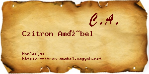 Czitron Amábel névjegykártya